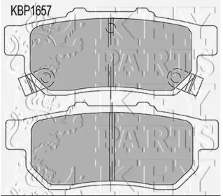 KEY PARTS kbp1657 -  Комплект тормозных колодок, дисковый тормоз